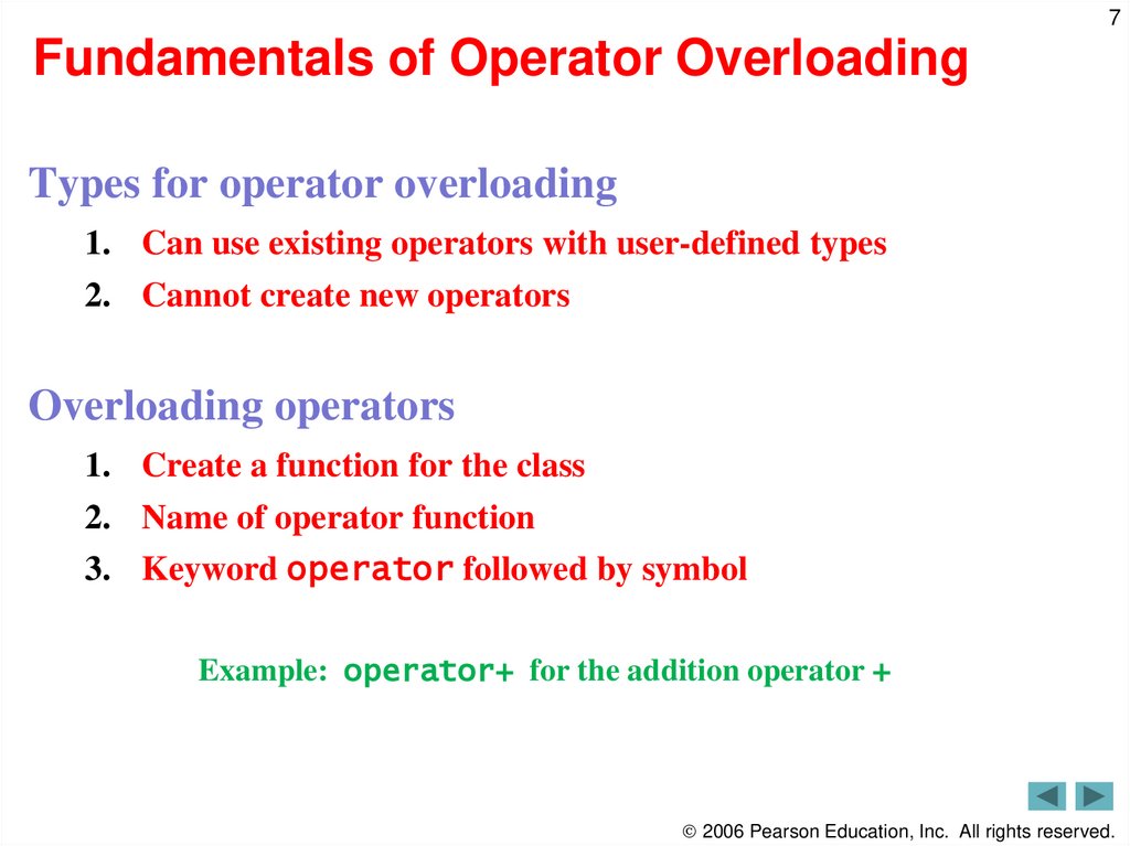 Fundamentals of Operator Overloading