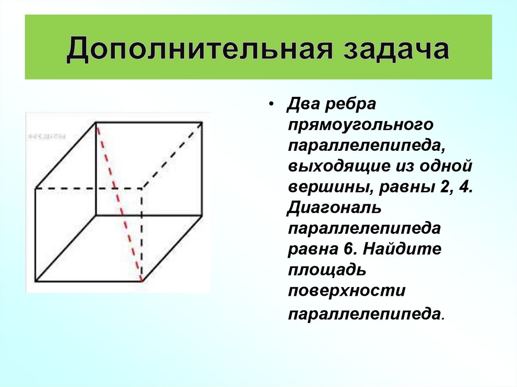 Сколько углов имеет параллелепипед. Два ребра прямоугольного параллелепипеда равны 2 и 4. Два ребра прямоугольного параллелепипеда 2 4. Два ребра прямоугольного параллелепипеда выходящие из одной вершины. Равные ребра прямоугольного параллелепипеда.