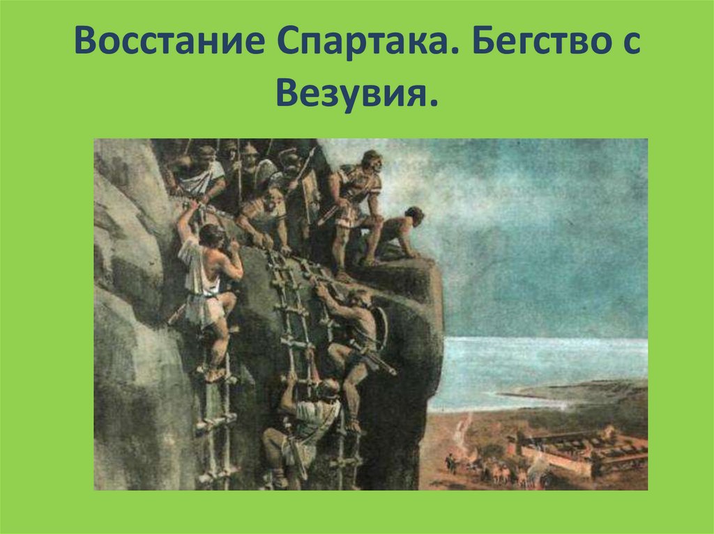 Восстание Спартака. Бегство с Везувия.