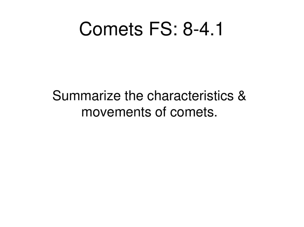 Comets FS: 8-4.1