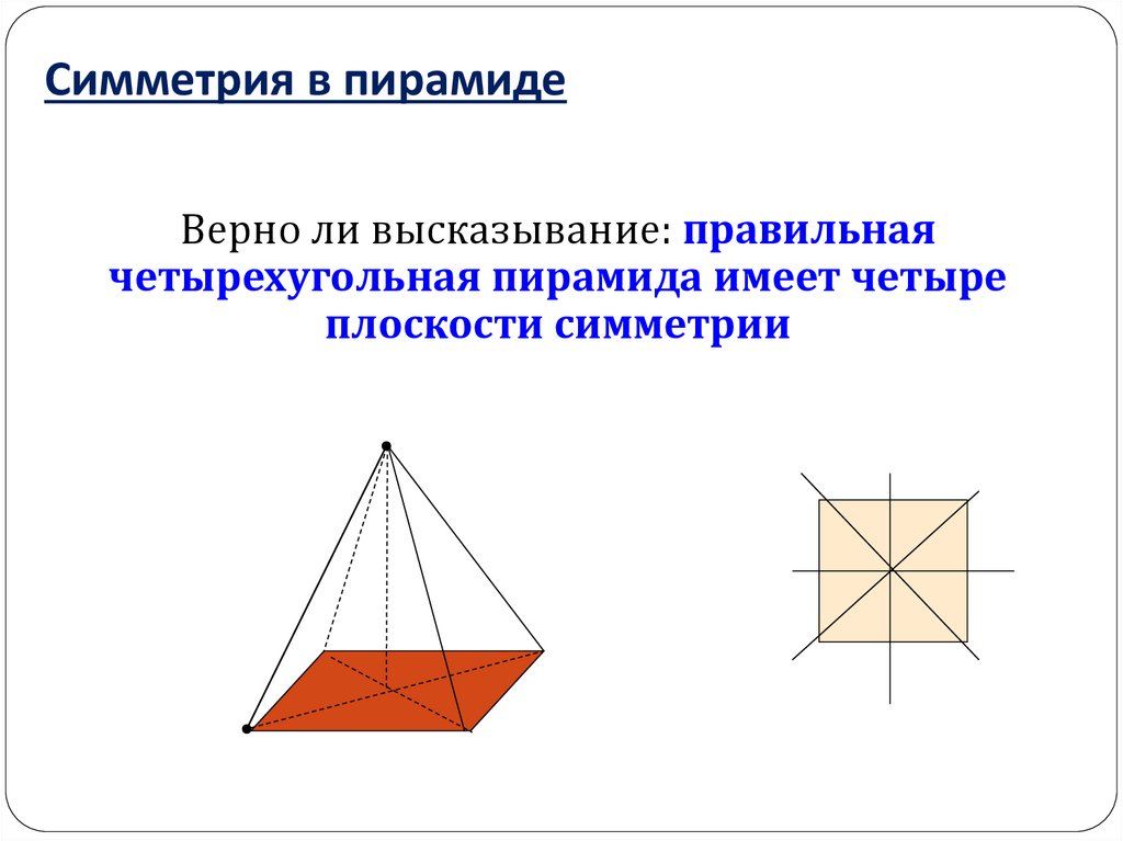 Плоскость симметрии на чертеже