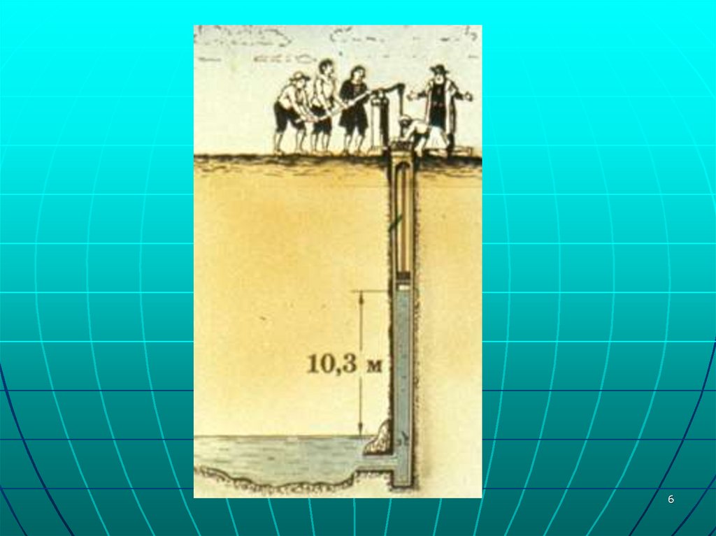 Давление 10 метров. Открытие атмосферного давления. Почему вода не поднимается выше 10 метров. Аристотель открытия атмосферного давления. История открытия атмосферного давления 7 класс насосами.