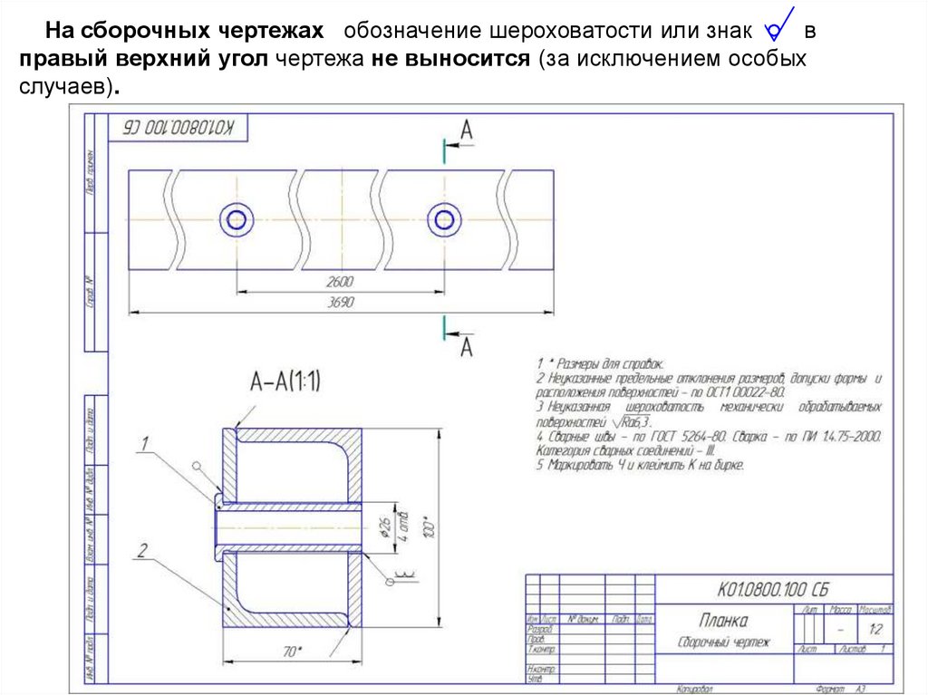 Гост указание шероховатости на чертежах