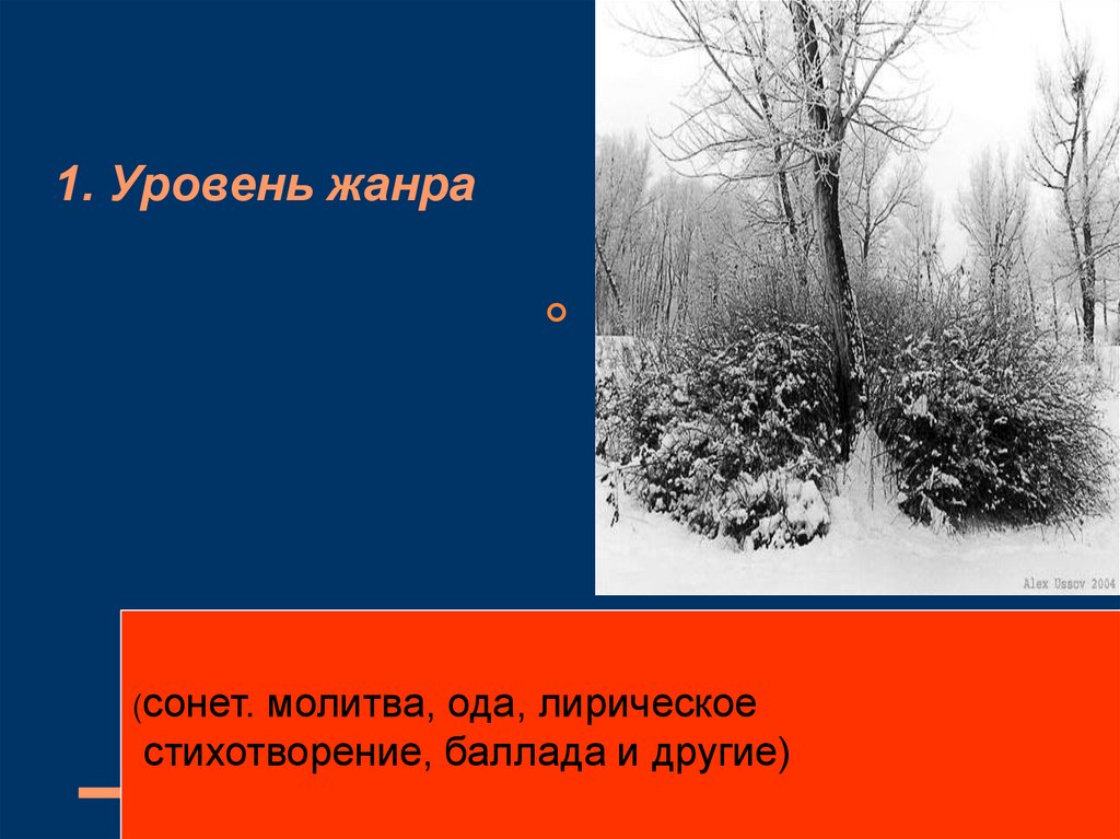 1. Уровень жанра