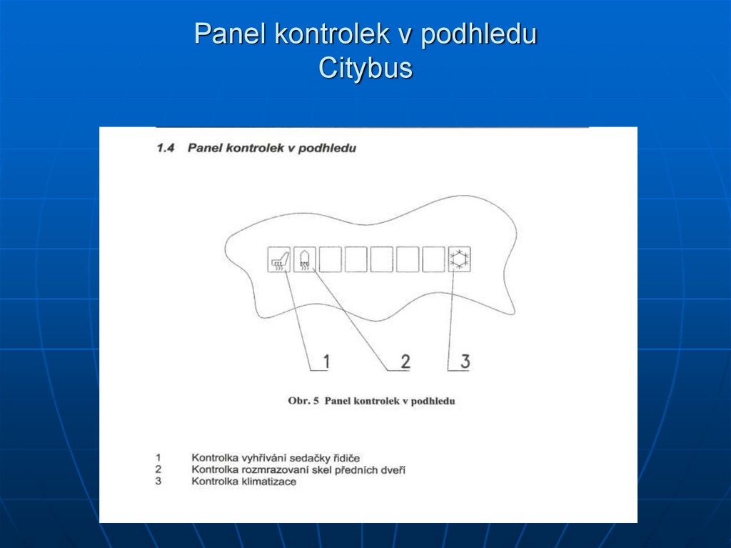 Panel kontrolek v podhledu Citybus