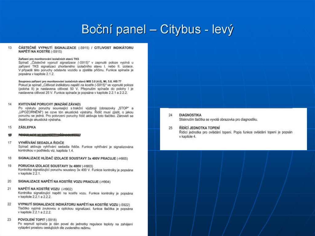 Boční panel – Citybus - levý