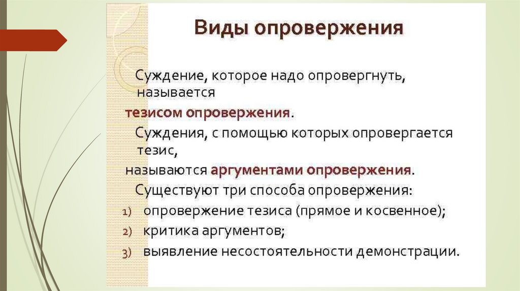 Опровергнуть аргумент