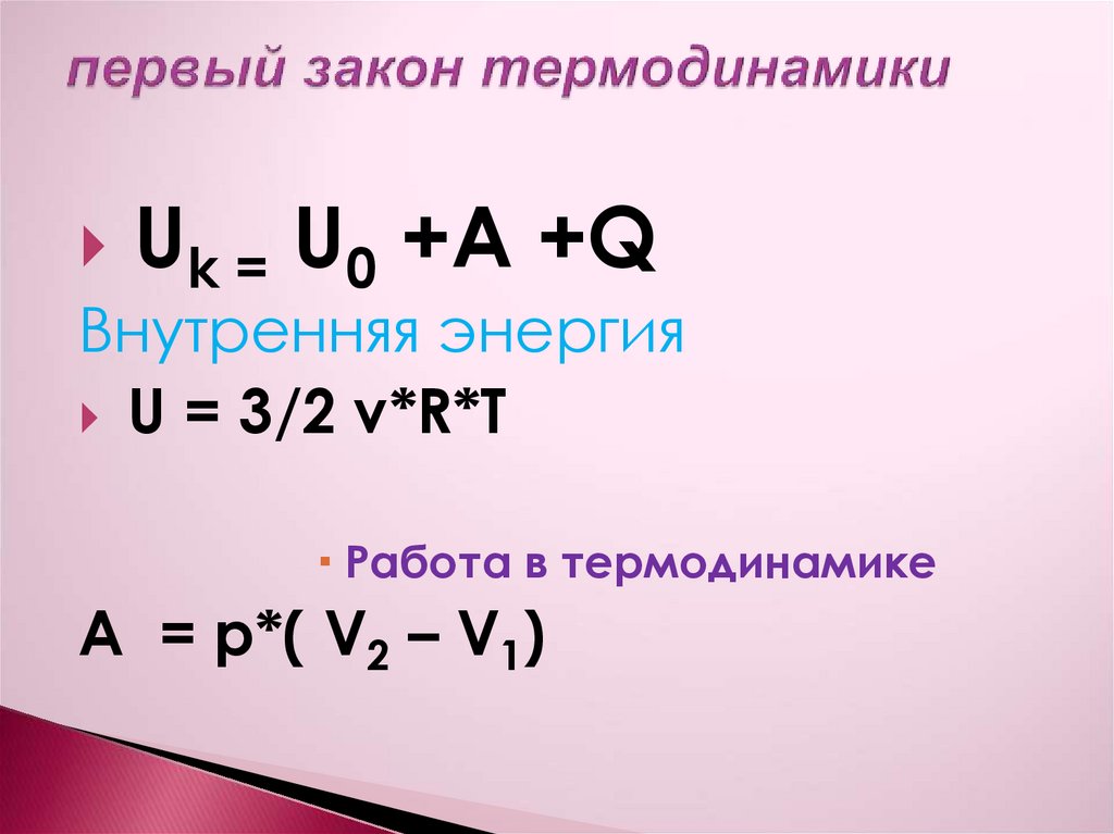первый закон термодинамики