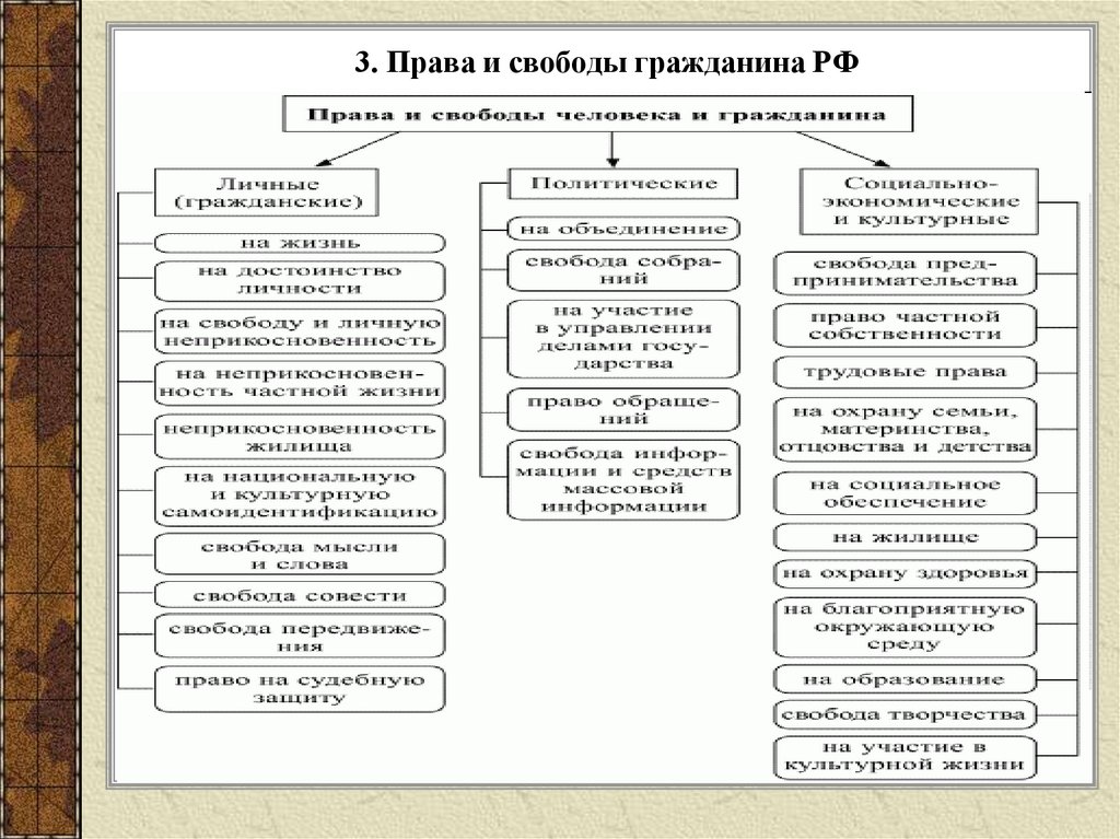 Гражданские права и свободы граждан и механизмы их обеспечения план