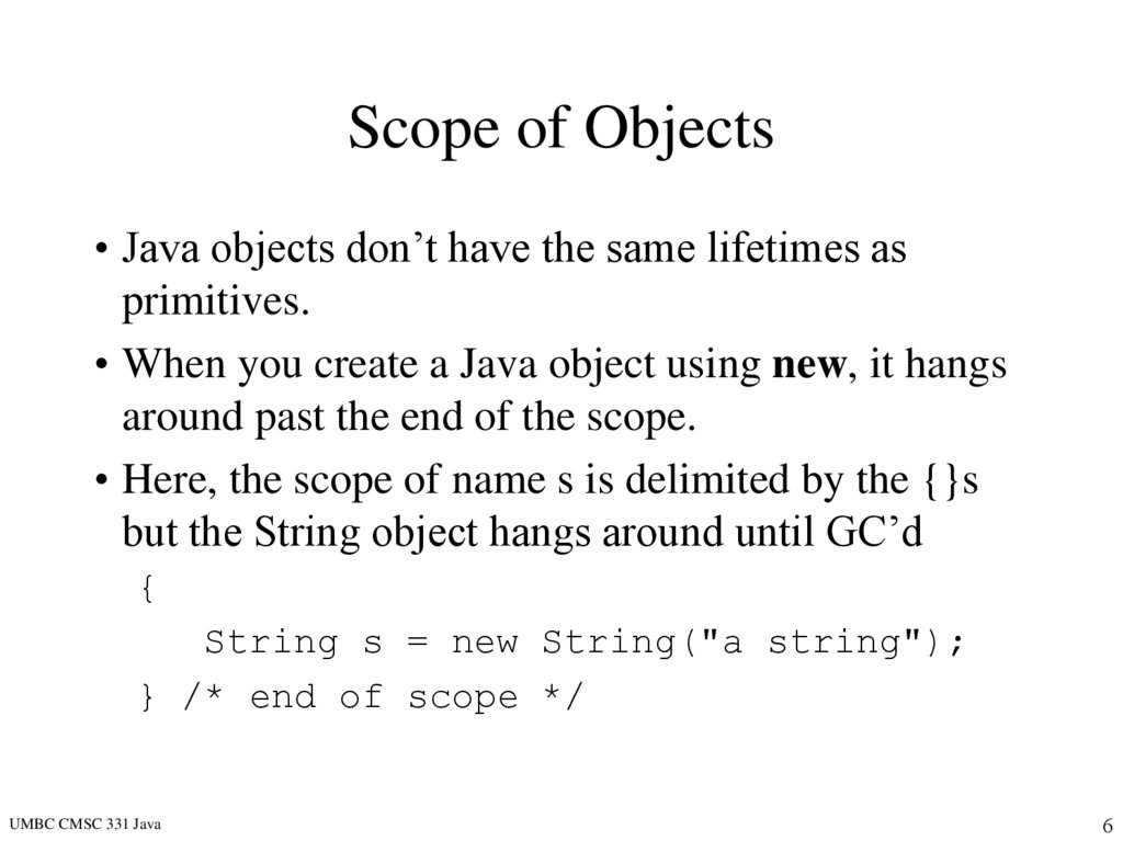 Scope of Objects