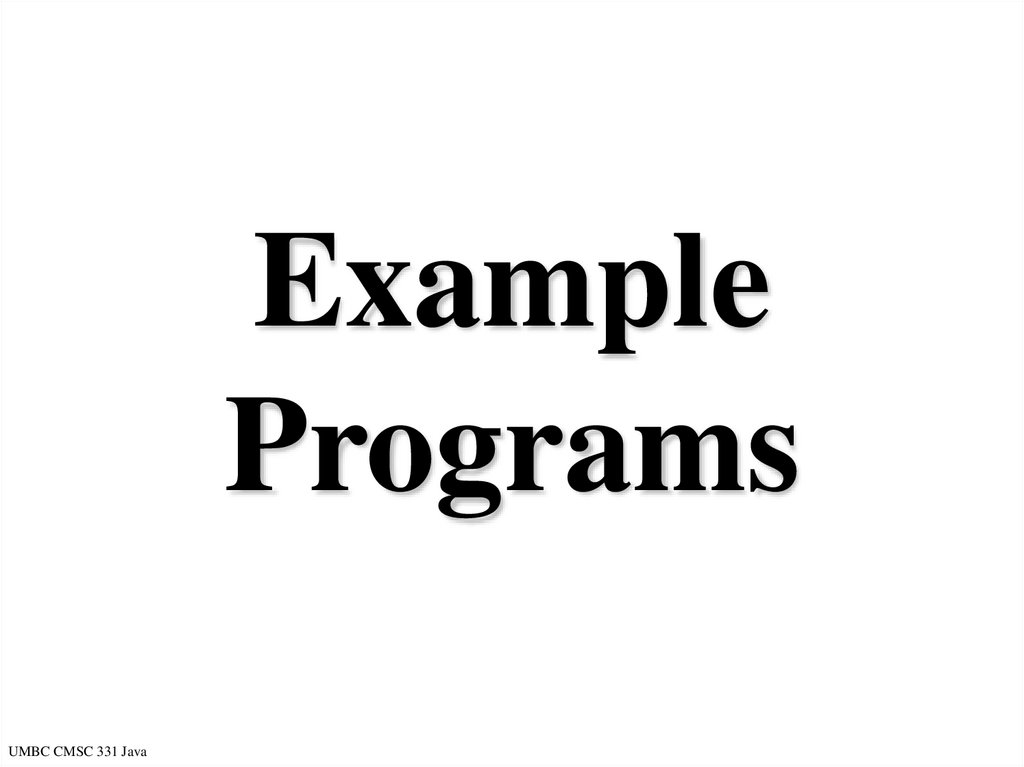 Example Programs