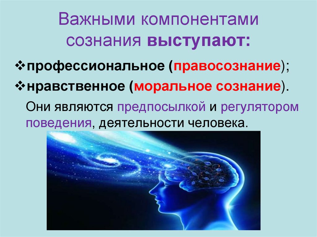 Компоненты сознания. Моральное сознание. Компоненты сознания говорящего. Одним из компонентов сознания является:.