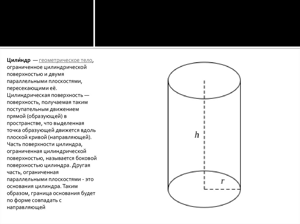 Цилиндр - презентация онлайн
