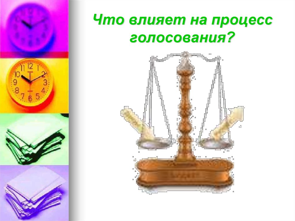 Что влияет на процесс голосования?