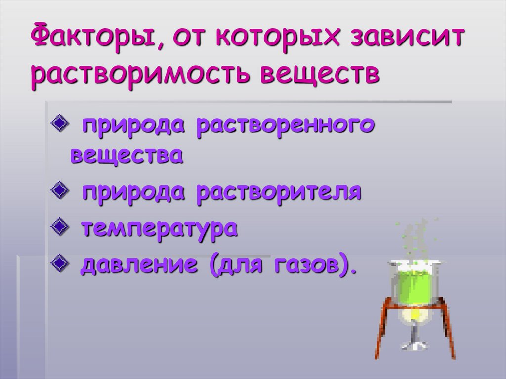 Растворы растворимость веществ 8 класс презентация