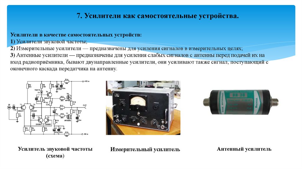 Электронные усилители презентация