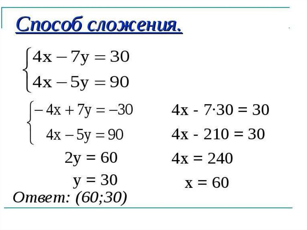 Решите методом сложения уравнений. Способ решения системы уравнений методом сложения. Метод сложения в системе уравнений 7 класс. Как решать уравнения методом сложения 7 класс. Решение систем линейных уравнений методом сложения решение.