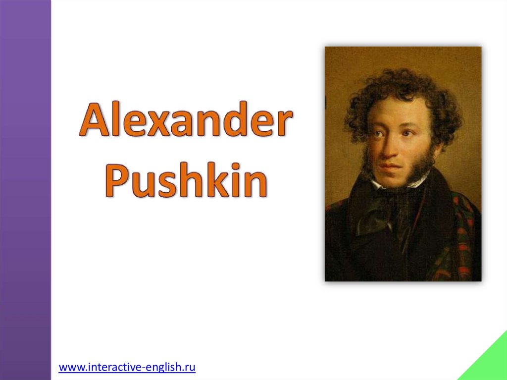 Пушкин на английском языке. Pushkin презентация.