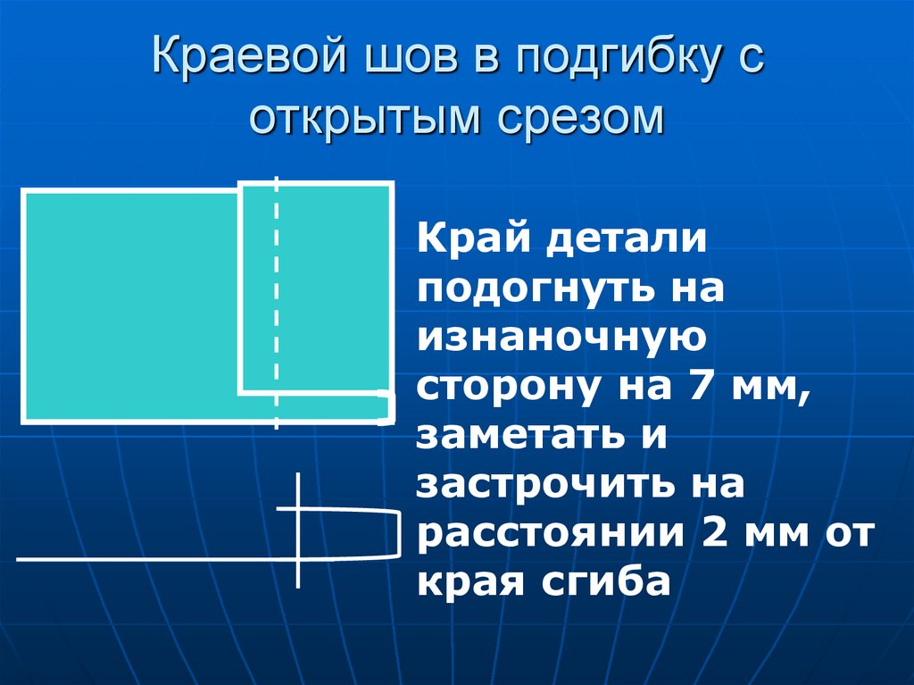 Краевой шов с открытым срезом