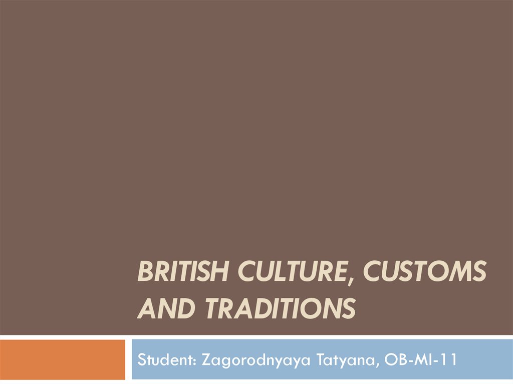 customs and traditions of the uk presentation