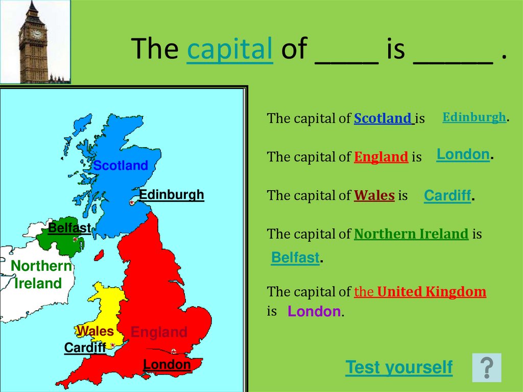 The capital of ____ is _____ .