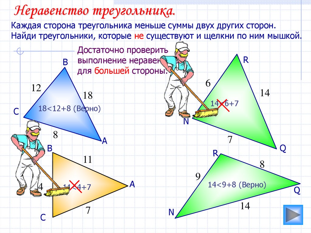 6 неравенство треугольника. Неравенство треугольника 7 класс. Неравенство сторон треугольника. Неравенства треугольника сумма двух сторон треугольника. Сторона треугольника меньше двух других.
