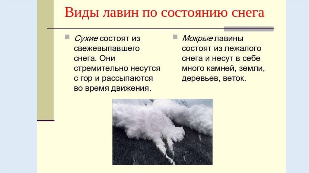 Характеристика лавины. Виды снежных Лавин. Классификация снежных Лавин. Причины образования Лавин. Снежные лавины причины образования.