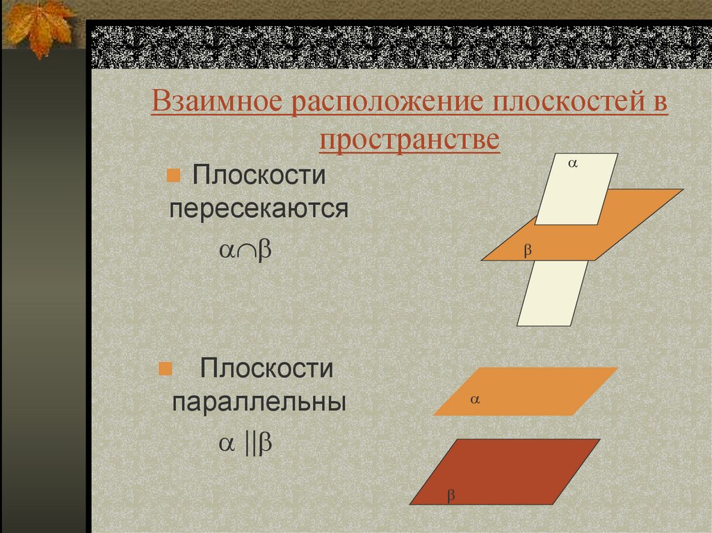 Какого взаимное расположение плоскостей. Расположение плоскостей. Расположение плоскостей в пространстве. Случаи расположения плоскости в пространстве. Классификация взаимного расположения плоскостей в пространстве.