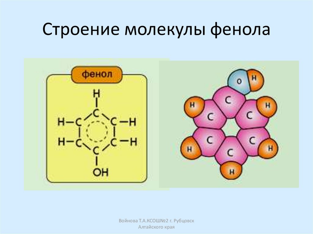 Фенол химическое строение свойства получение