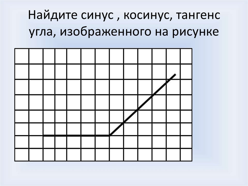 10 найдите тангенс угла изображенного на рисунке