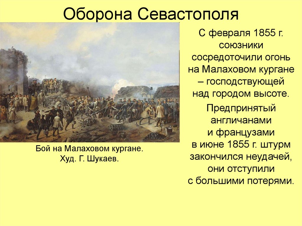 Крымская война презентация 10 класс