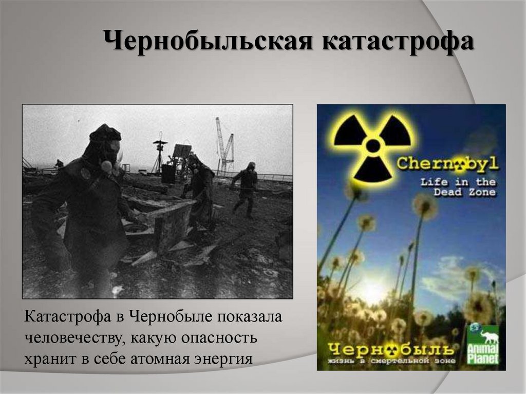 Катастрофа в Чернобыле показала человечеству, какую опасность хранит в себе атомная энергия