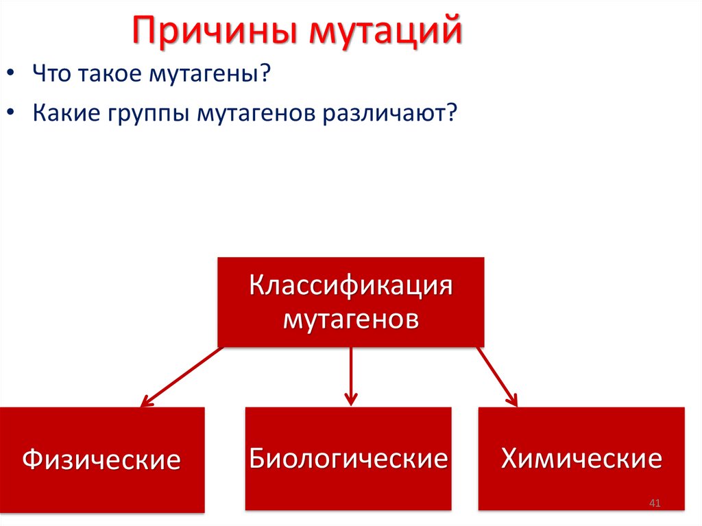 Основные причины мутации. Химические мутагены. Частота мутаций и их причины.