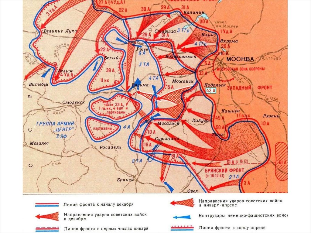 Московская битва карта