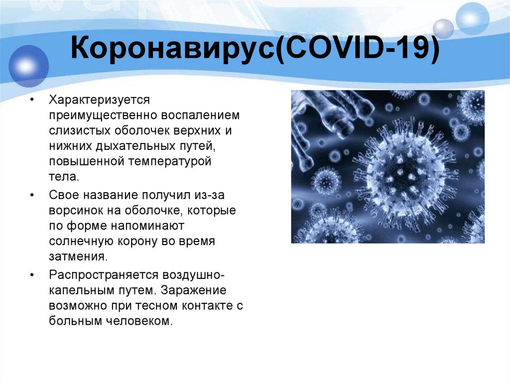 Коронавирус(COVID-19)