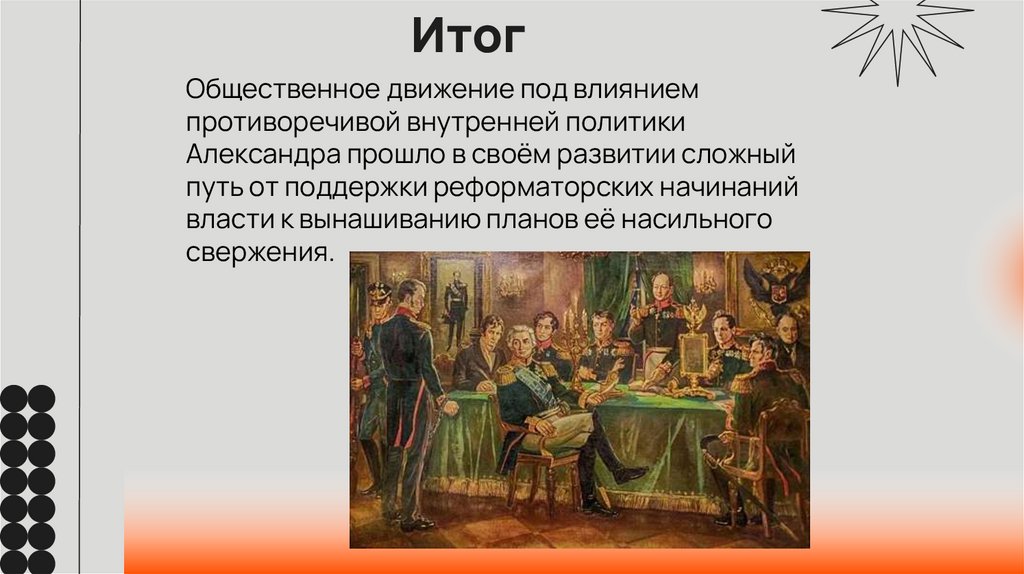 Общественное движение при Александре I. Выступление декабристов ...