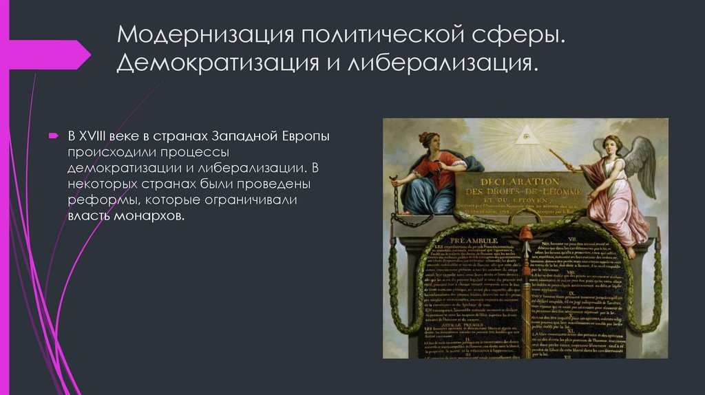 XVIII век в Западной Европе: начало процесса модернизации и эпоха ...