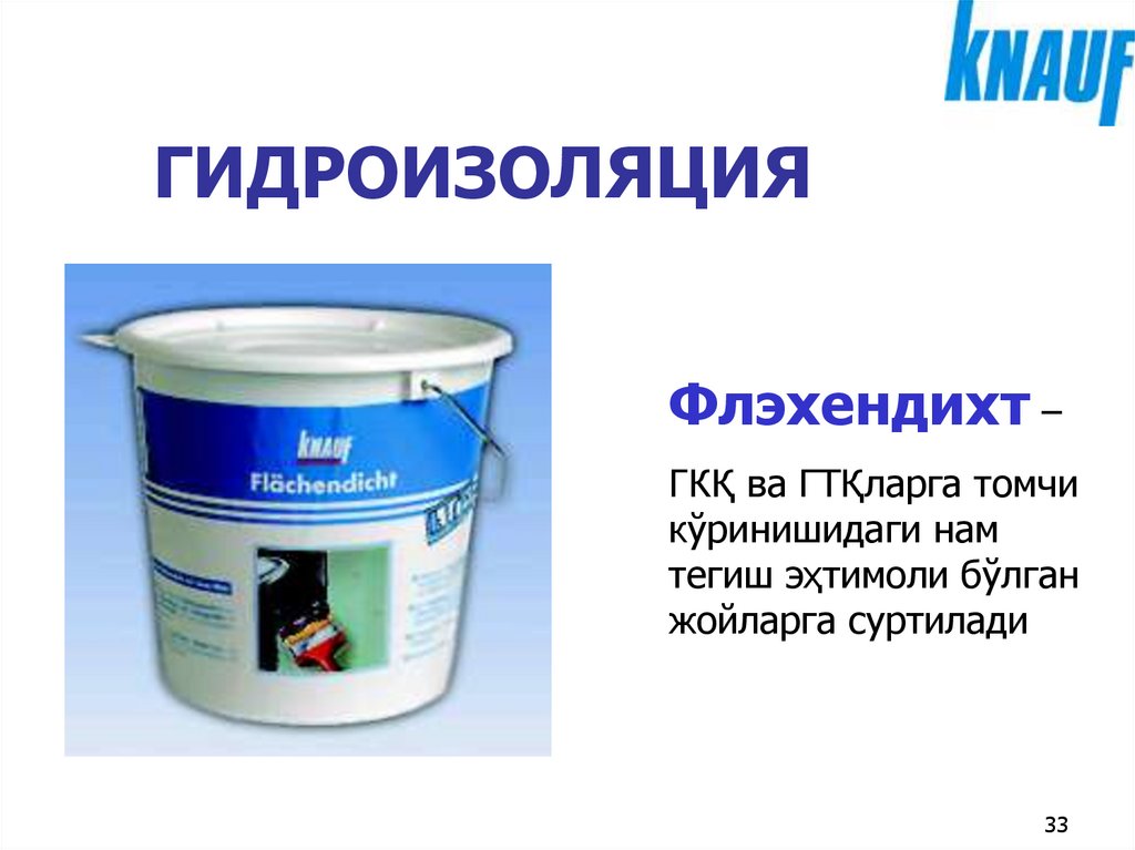 ГИДРОИЗОЛЯЦИЯ