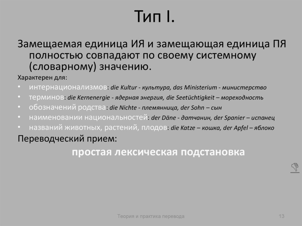 Тип I.