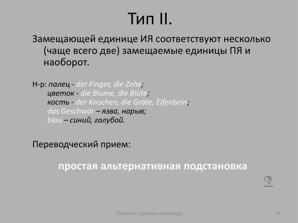 Тип II.