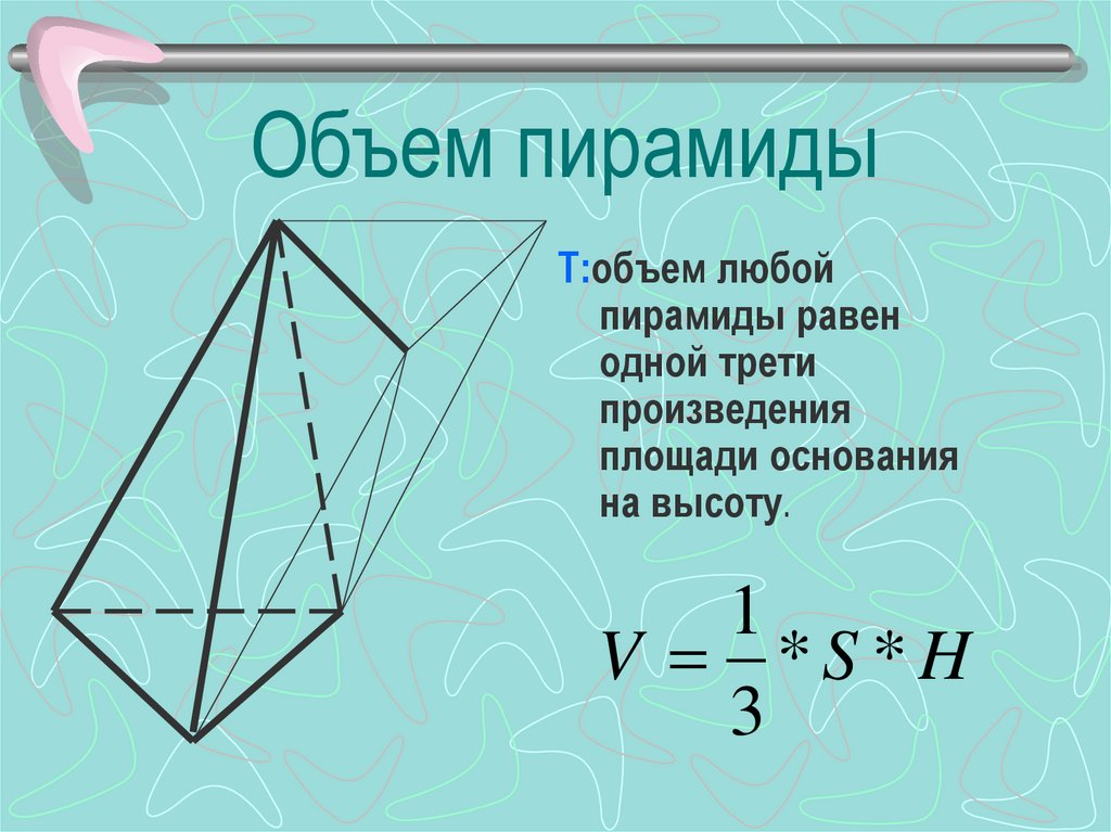 Объем пирамиды презентация