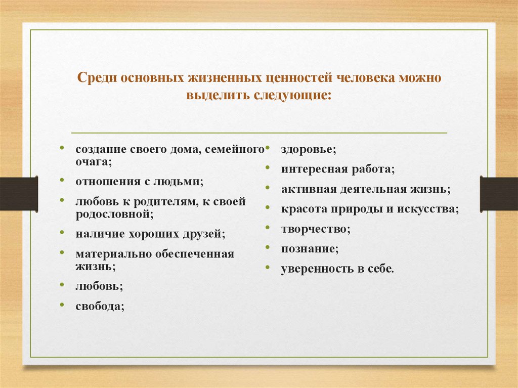 Напишите сочинение рассуждение на тему жизненные ценности