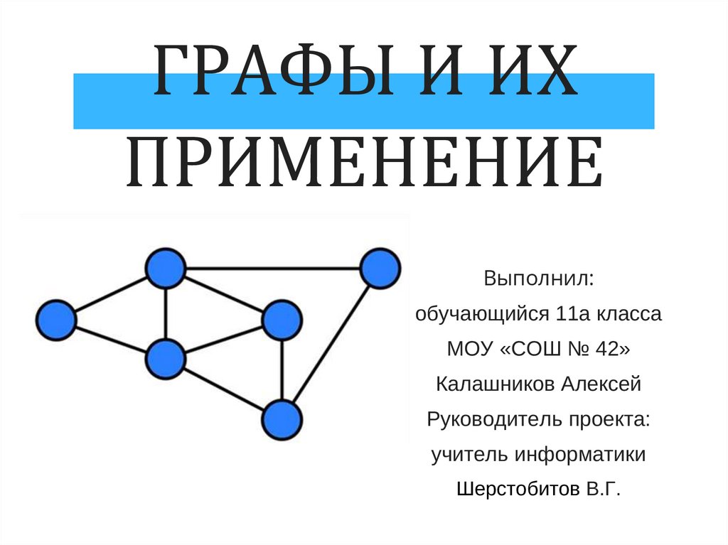 Графы и их применение презентация