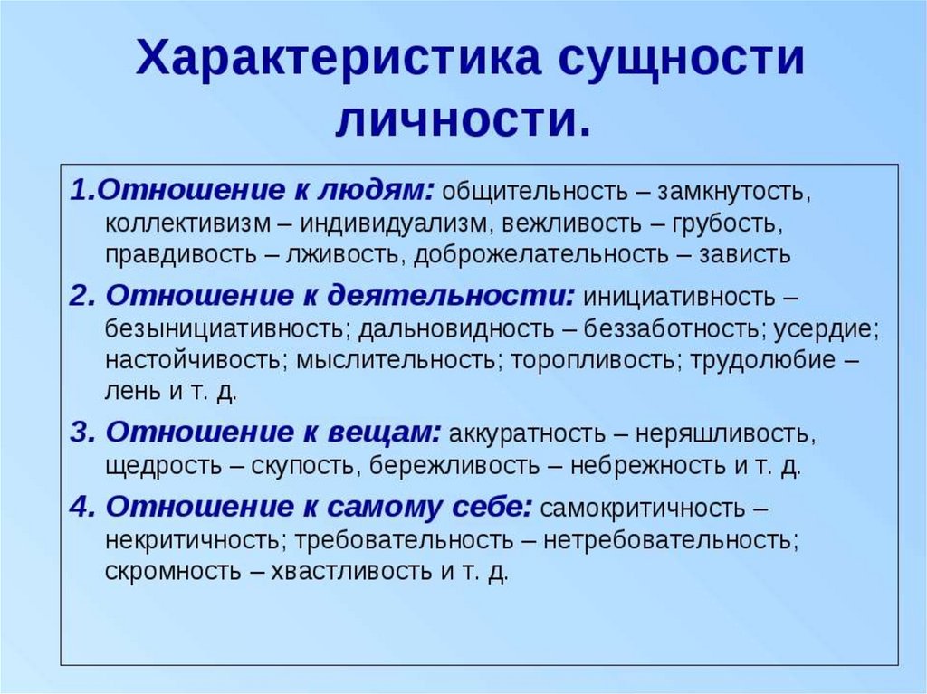 Три понятия. Характеристики личности человека. Характеристика как личность. Особенности личности примеры. Личностные характеристики.