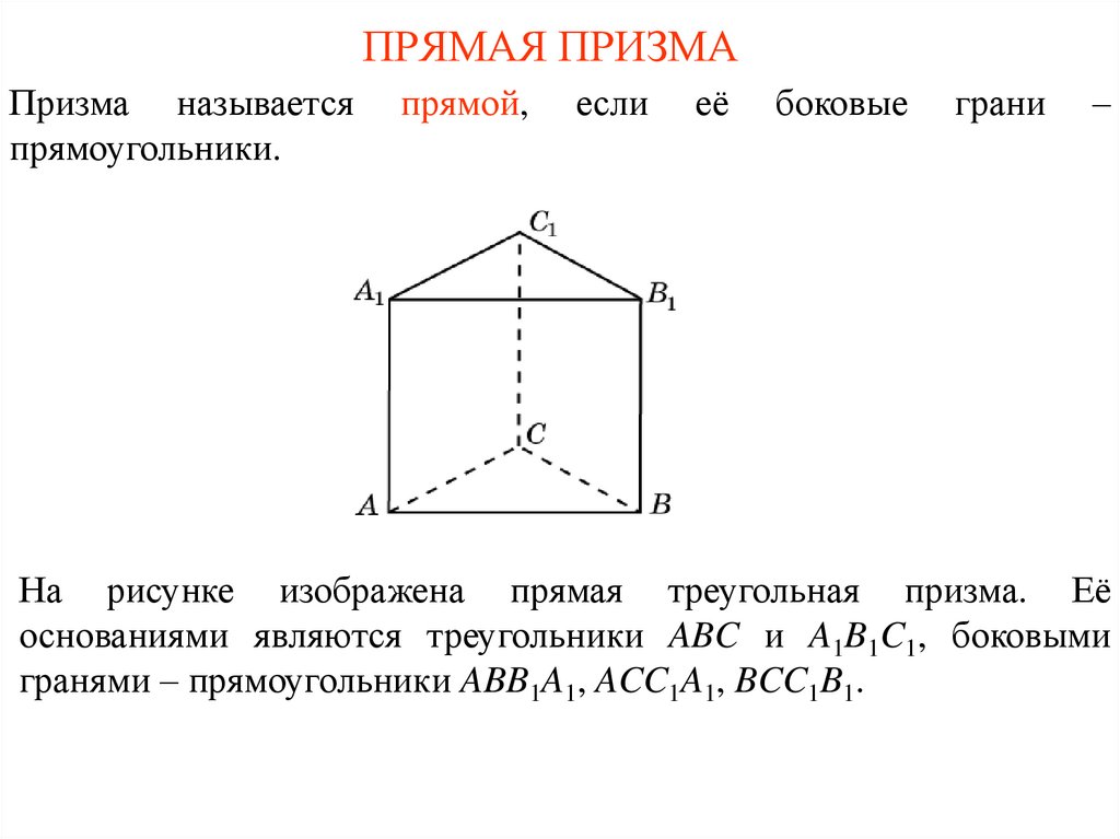 Прямая правильная призма