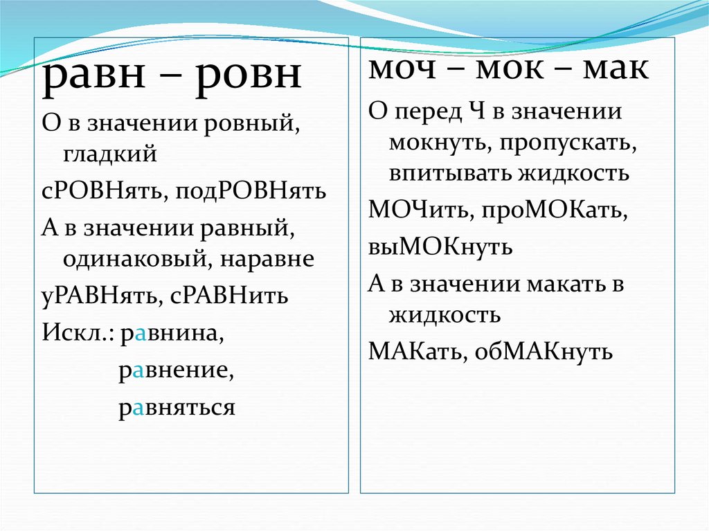 Хотя ровный. Правописание гласных в корнях равн ровн. Чередование корней Мак МОК равн ровн. Правописание корня с чередованием равн ровн. Правило написания корней Мак МОК.