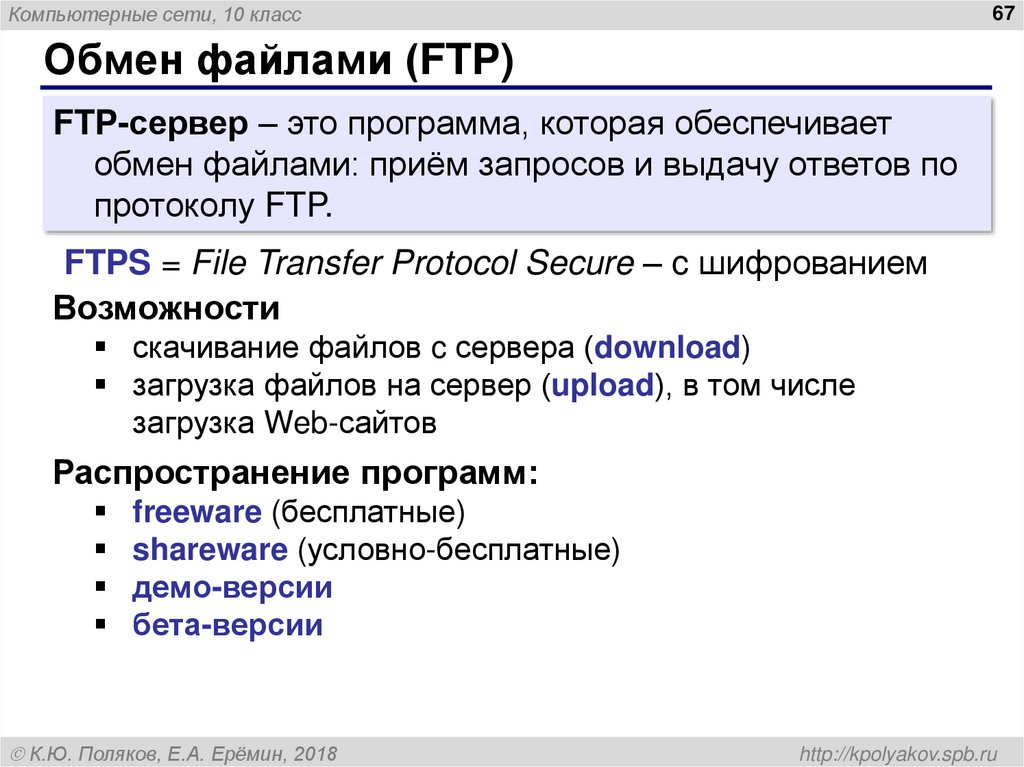 Адрес сайта ОГЭ по информатике формата FTP. Версия формата обмена