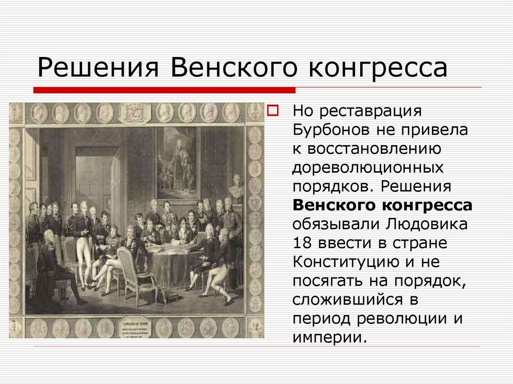 Последствия венского конгресса