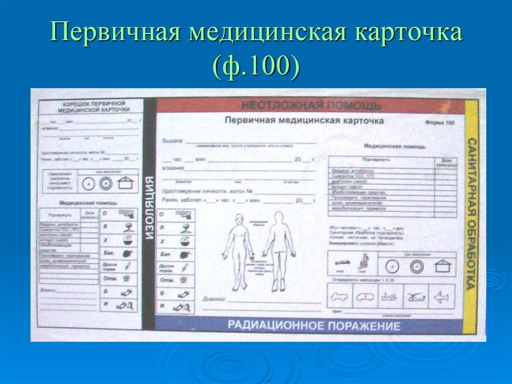 Первичная медицинская карта