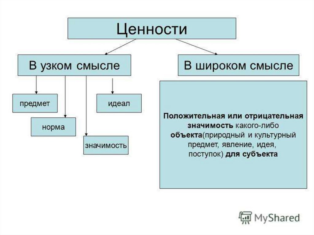 Виды социальных ценностей. Ценности в широком и узком смысле. Ценности и нормы. Ценности в узком смысле.